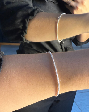 Pulseira Pipoca De Prata Charmosa e Única em Prata 18 Cm Em Prata 925