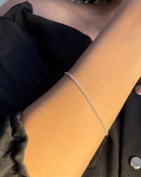 Pulseira Pipoca De Prata Charmosa e Única em Prata 18 Cm Em Prata 925