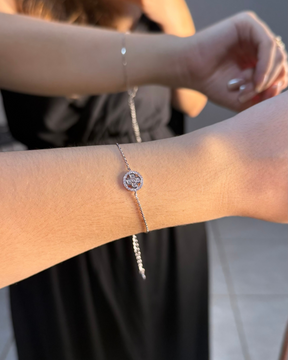 Pulseira Trevo Cravejada De Prata 925