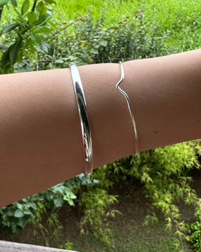 Bracelete  Liso 4 mm Aro Arredondado 18 Cm Prata 925