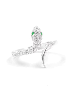 Anel De Prata Cobra Falange Elegância e Mistério