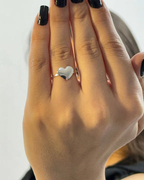 Anel de Prata Coração Um Toque de Amor e Elegância