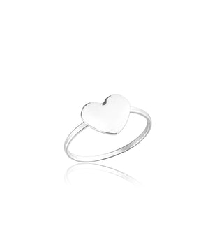 Anel de Prata Coração Um Toque de Amor e Elegância