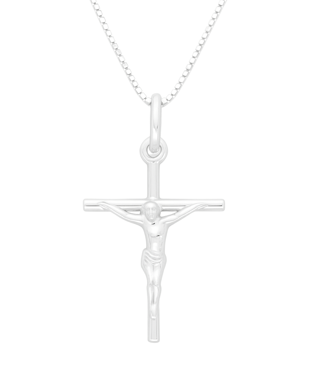 Corrente Cruz com Corpo de Cristo Em Prata 925 - Karina Pratas