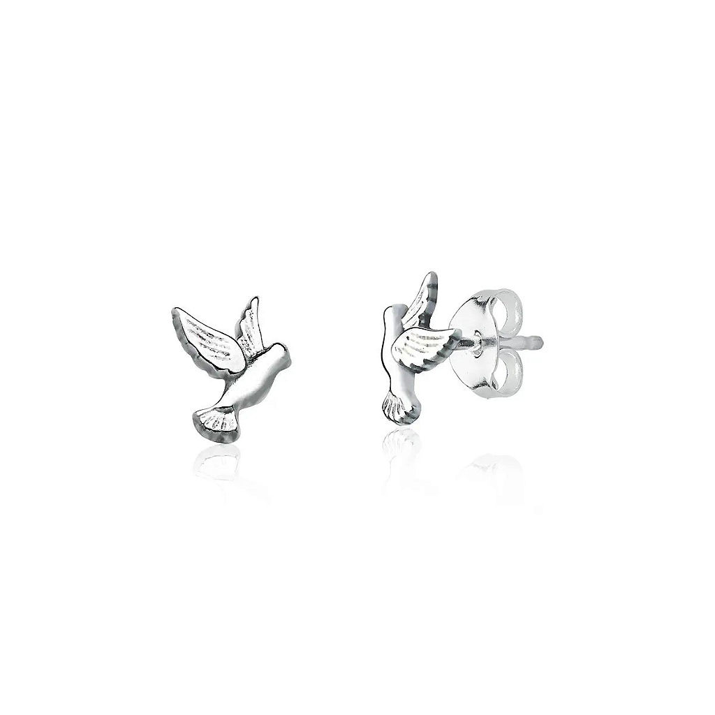Brinco De Prata Espirito Santo Espiritualidade e Elegância