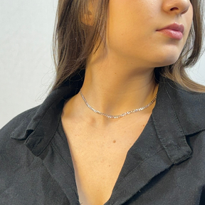 Choker De Prata Grumet 3,5 Cm Estilo e Elegância