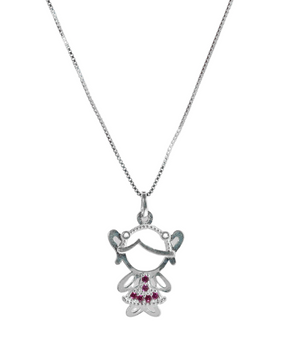 Colar De Prata Menina Delicadeza e Charm