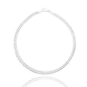 Pulseira De Prata Grumet 3 MM Elegância e Durabilidade em Cada Elo