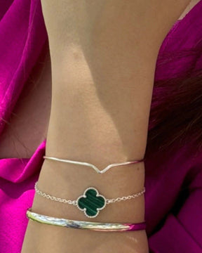 Bracelete Liso 6 mm Aro arredondado 18 Cm Prata 925