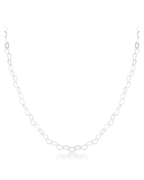 Colar Choker Corrente de Corações Prata 925