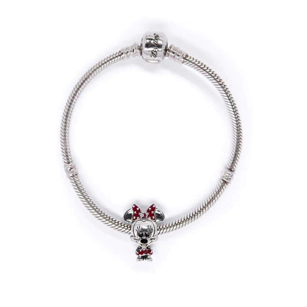 Berloque Minnie Baby Prata 925