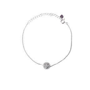 Pulseira Trevo Cravejada De Prata 925