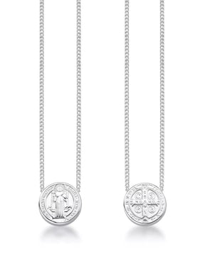 Escapulário de Prata Medalha São Bento Prata 925 - Karina Pratas