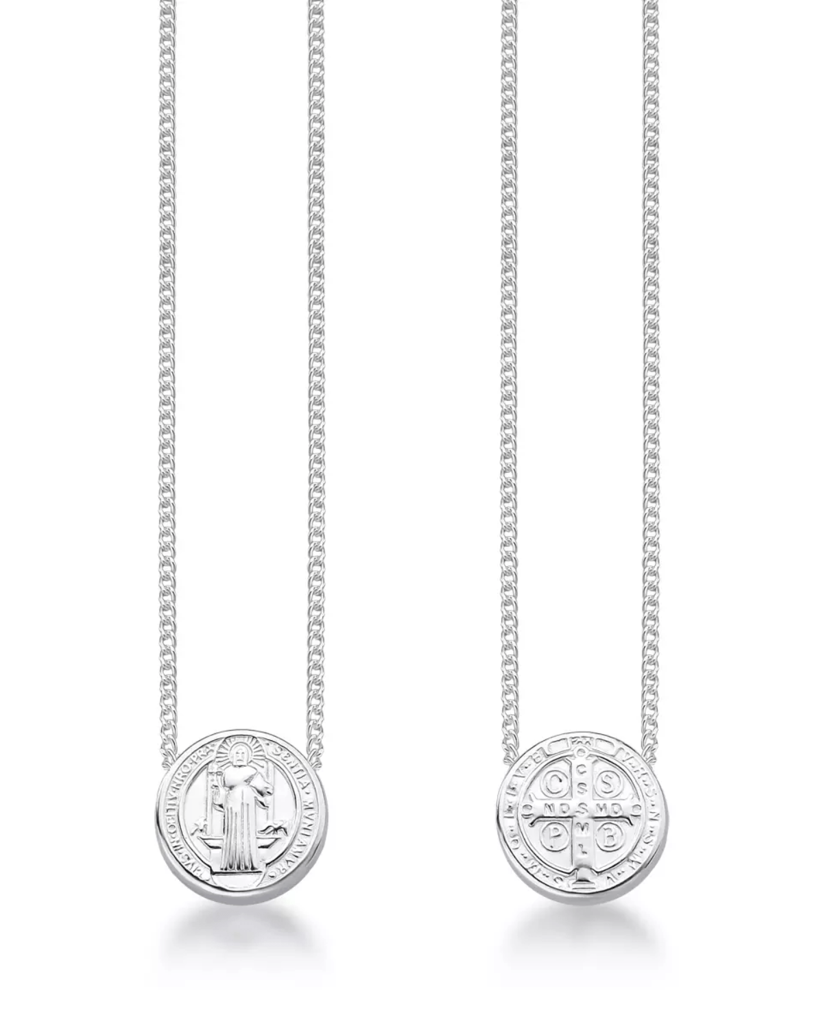 Escapulário Medalha São Bento Prata 925 - Karina Pratas