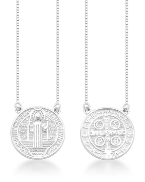 Escapulário São Bento em Prata 925 - Karina Pratas