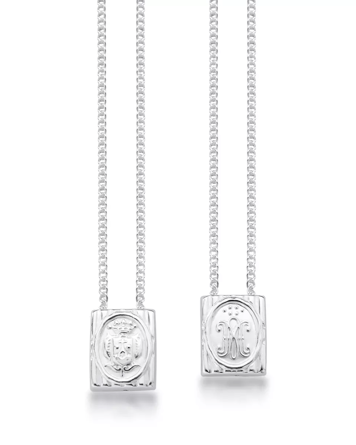 Escapulário Tradicional Placa Móvel Prata 925 - Karina Pratas