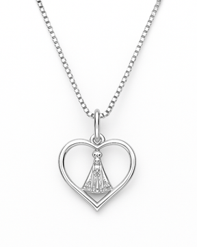 Gargantilha Nossa Senhora Prata 925 - Karina Pratas