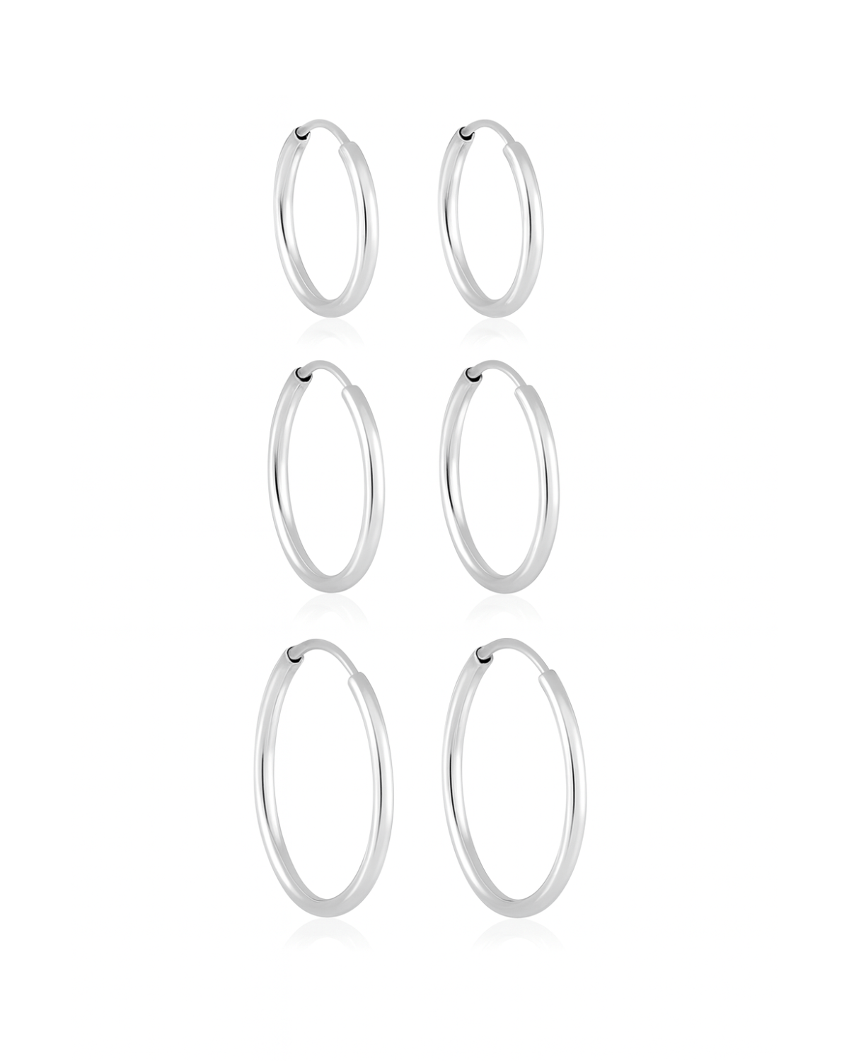 Kit Brinco Trio Argolinhas de Prata 925 - Karina Pratas