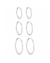 Kit Brinco Trio Argolinhas de Prata 925 - Karina Pratas