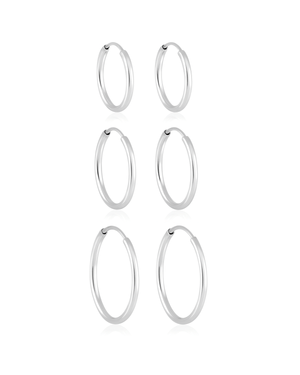 Kit Brinco Trio Argolinhas de Prata 925 - Karina Pratas