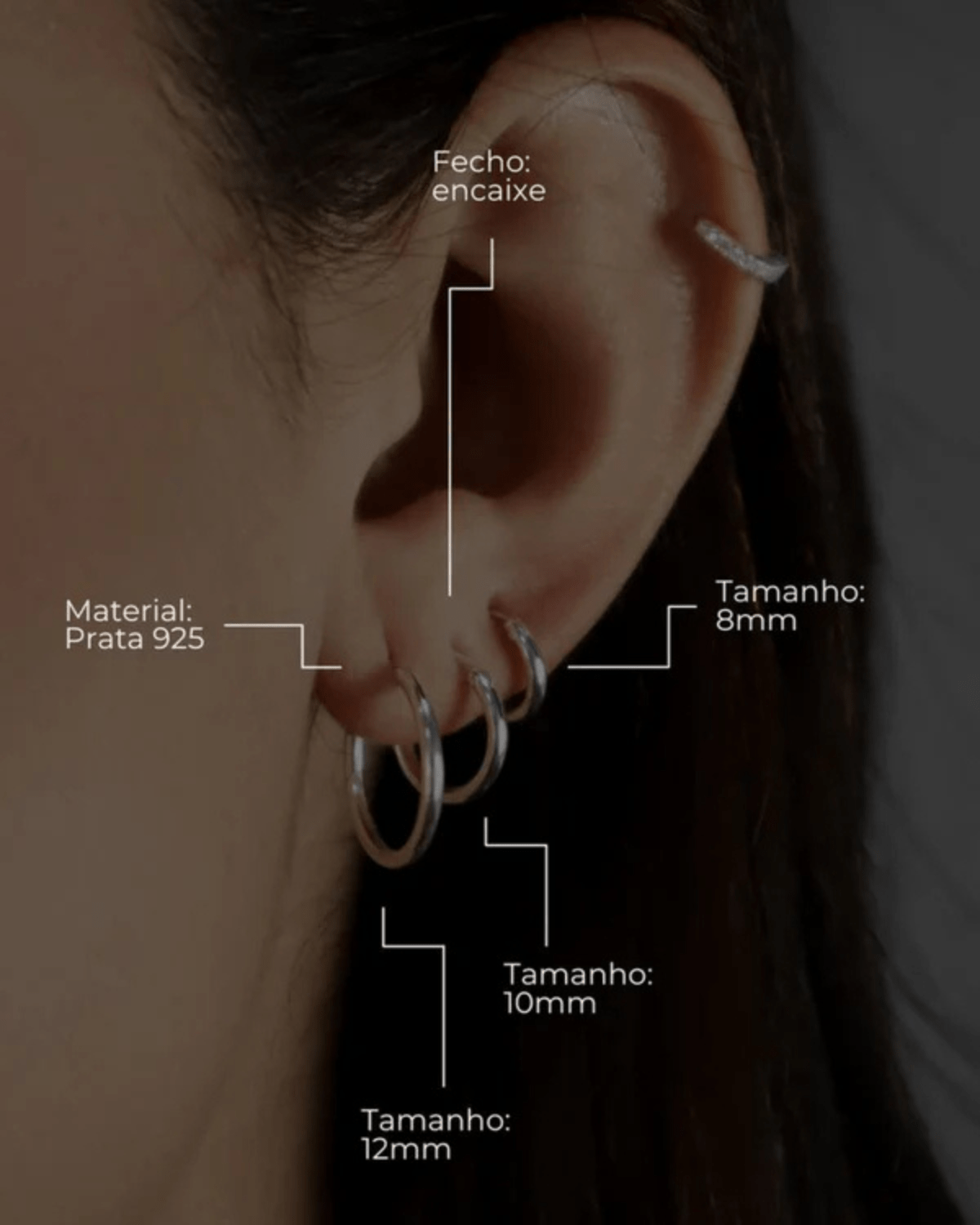 Kit Brinco Trio Argolinhas de Prata 925 - Karina Pratas