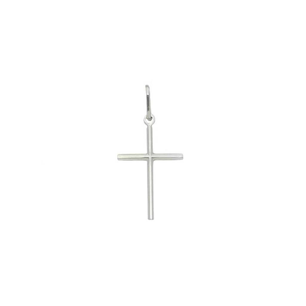 Pingente De Prata Cruz Lisa Simplicidade Elegante - Karina Pratas