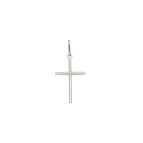 Pingente De Prata Cruz Lisa Simplicidade Elegante - Karina Pratas