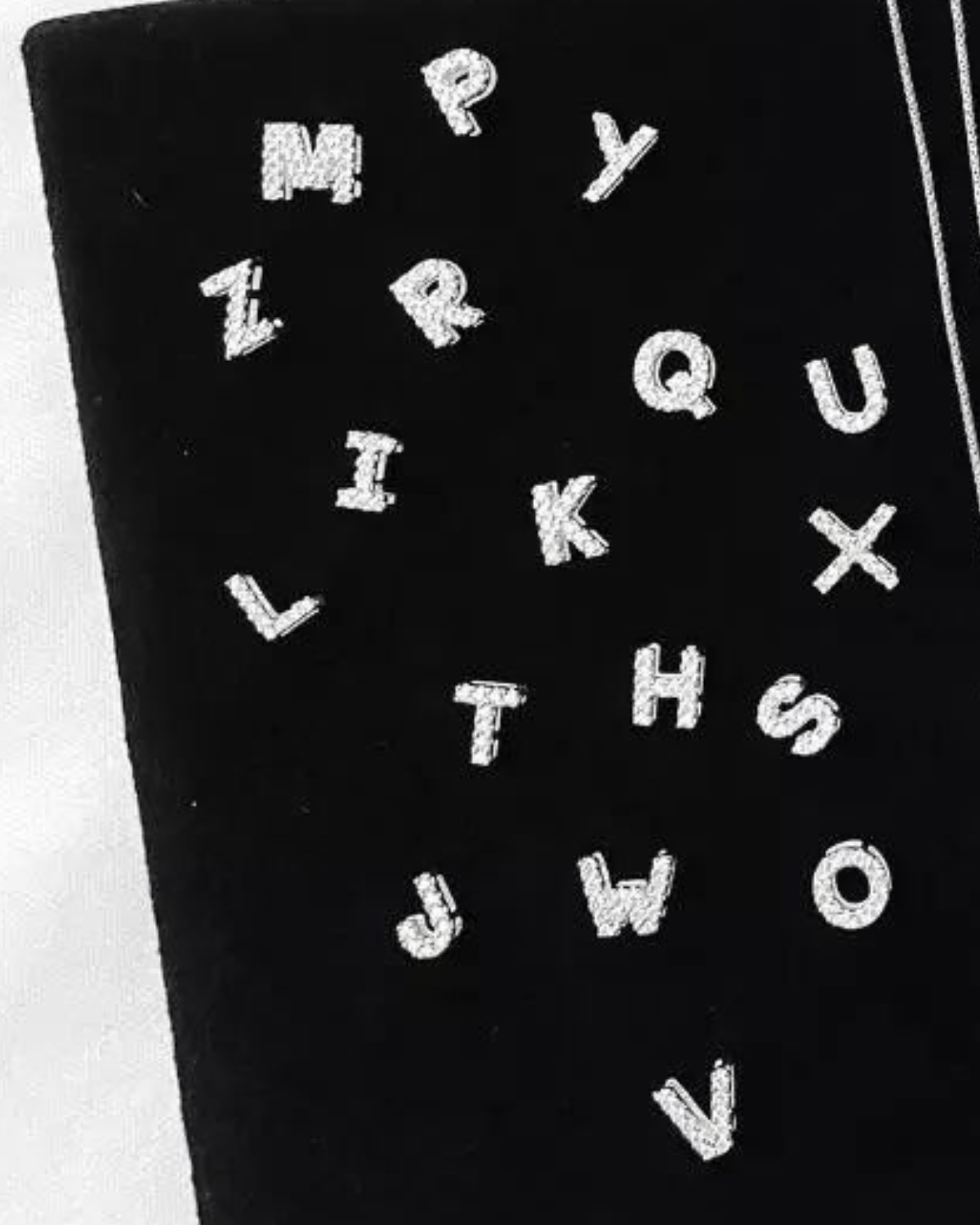 Pingente Letra Inicial Cravejada em Prata 925 - Karina Pratas