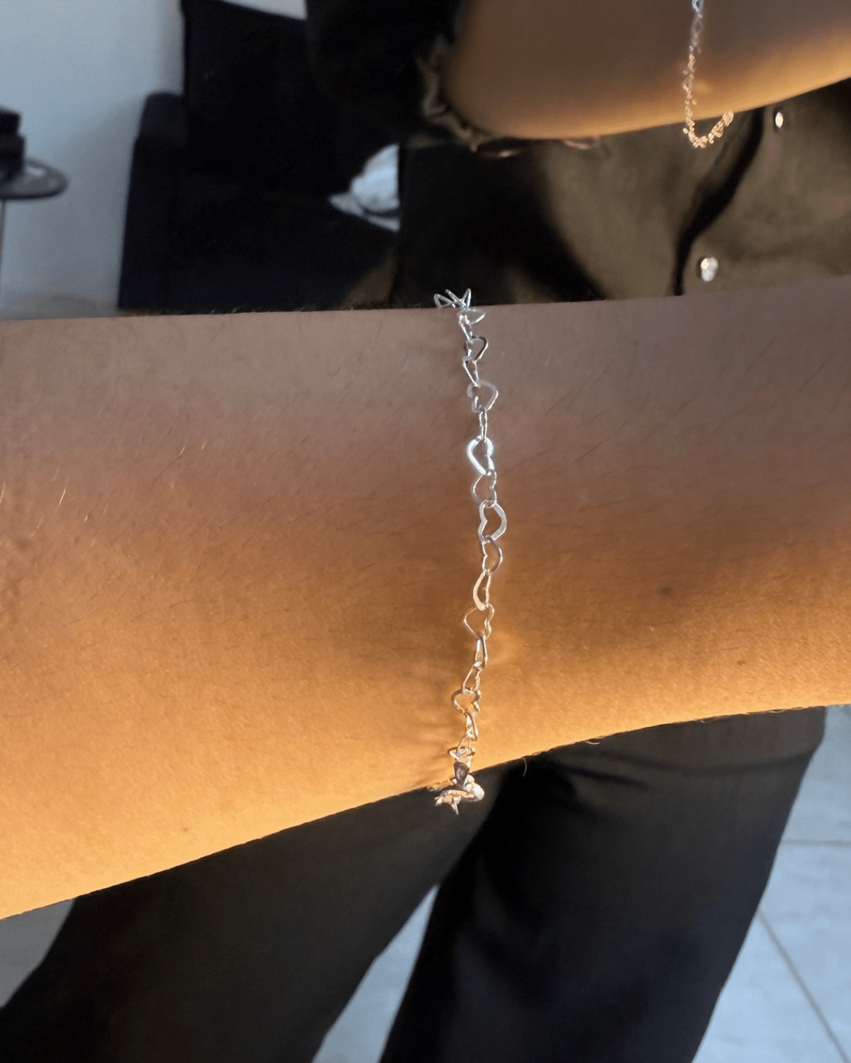 Pulseira Elos de Coração De Prata 925 - Karina Pratas