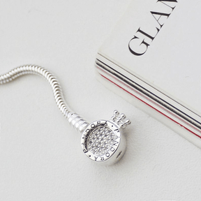 Pulseira para Berloques Coroa Cravejada De Prata 925 - Karina Pratas