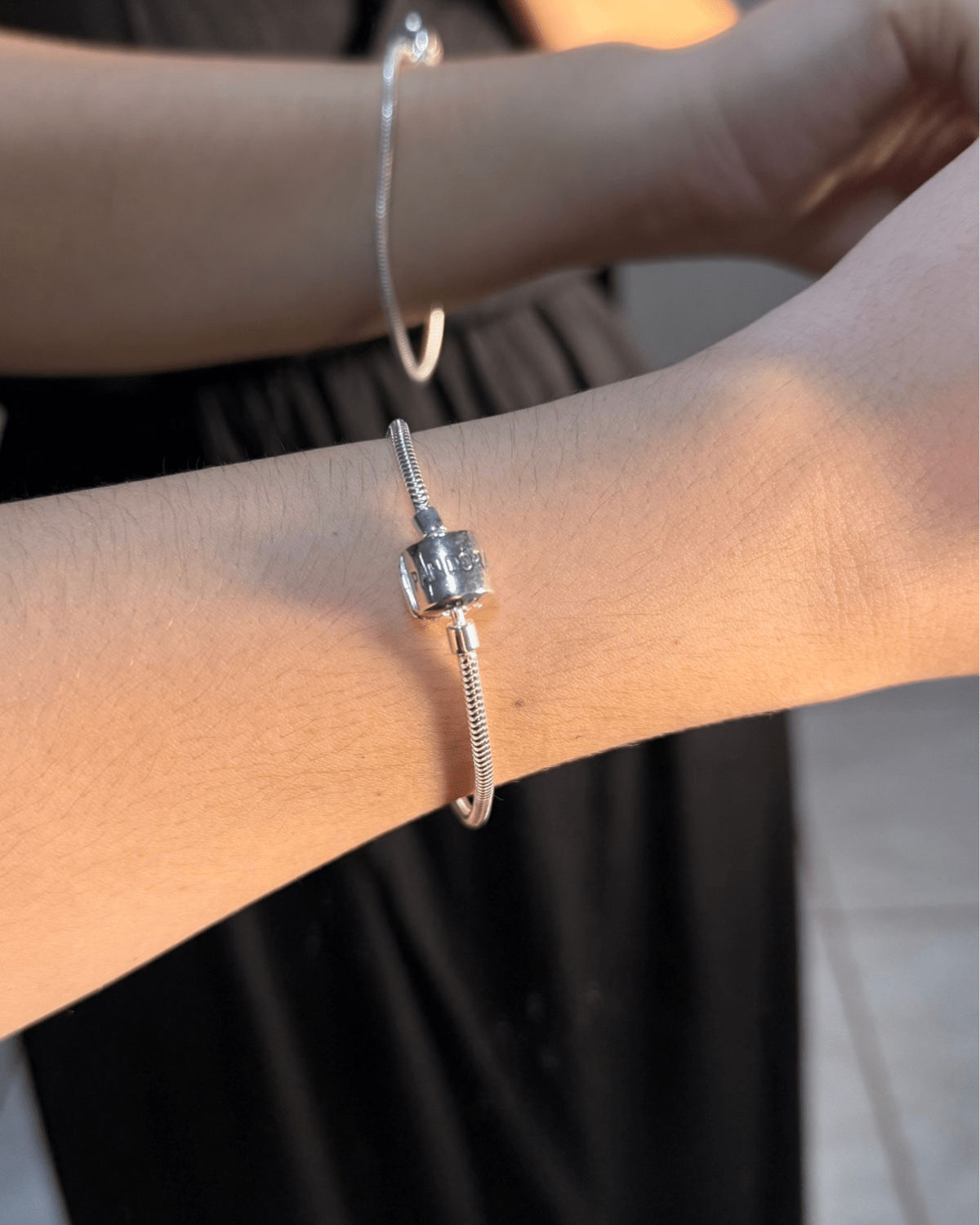 Pulseira Para Berloques Tambor Cravejado De Prata 925 - Karina Pratas