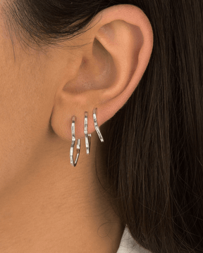 Trio de Argolas Coração em Prata 925 - Karina Pratas